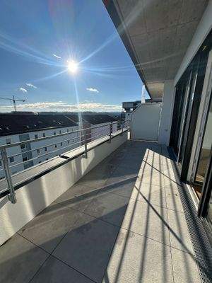 Balkon Blick Richtung Burg