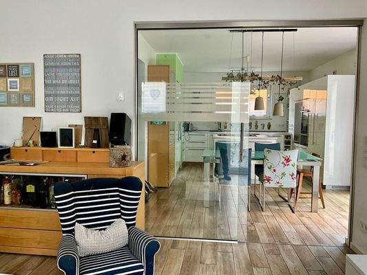 Blick vom Wohnzimmer