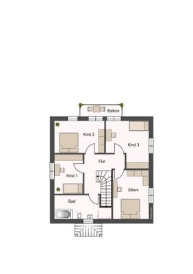 Schematischer Grundriss OG