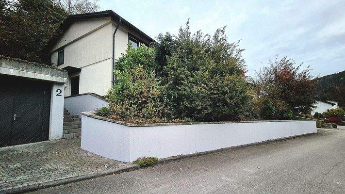 Außenansicht Zugang Haus mit angrenzender Doppelgarage