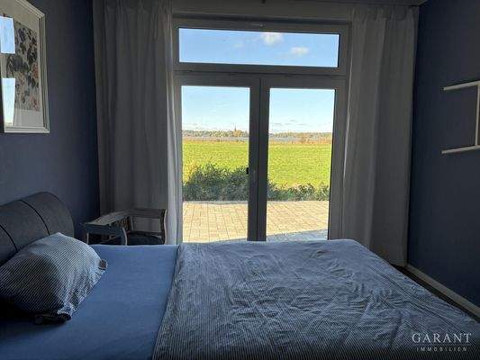 Schlafzimmer mit Ausblick