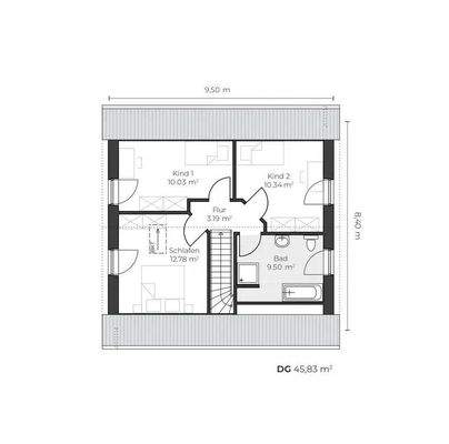 Grundrissbeispiel Dachgeschoss