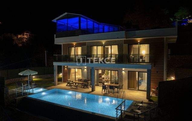 Detached Villa with Uninterrupted Sea View in Fethiye Faralya