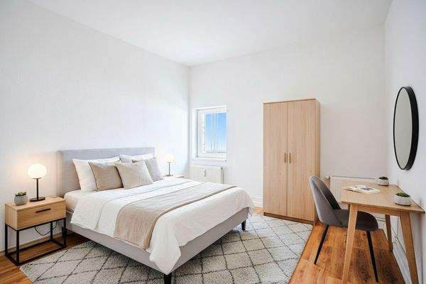 Schlafzimmer digital möbliert