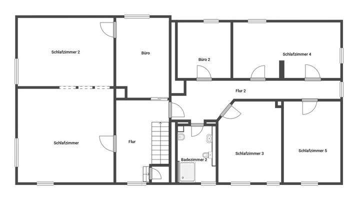 Grundriss Skizze 1.OG