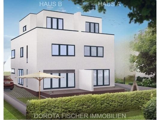 Hinteransicht Haus A+Haus B