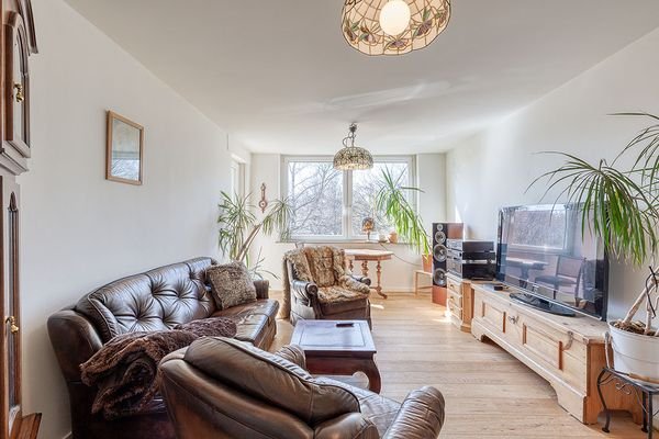 Das vorhandene Wohnzimmer wartet darauf von Ihnen 