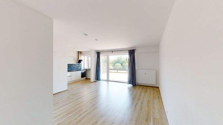 Beispielbild: offener Wohn-, Schlaf- und Essbereich