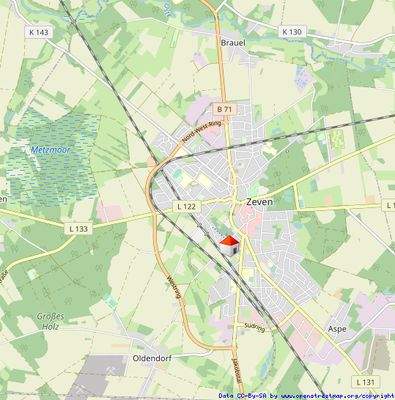 Lageplan innerorts