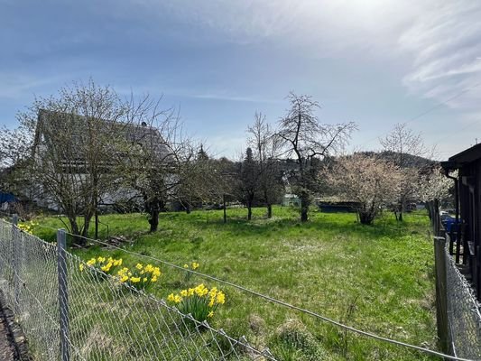 Blick auf Bauplatz