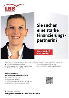 Ihre Finanzierungspartnerin - Fr. Melanie Hittmeyer