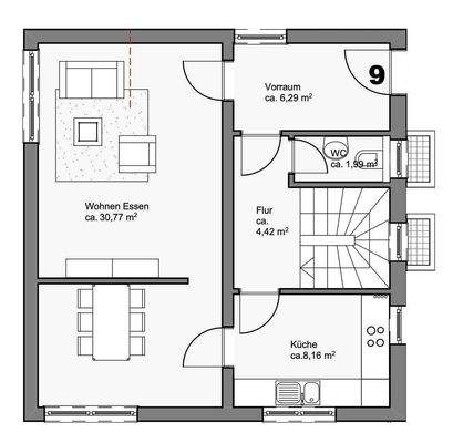 1.Obergeschoss Grundriss