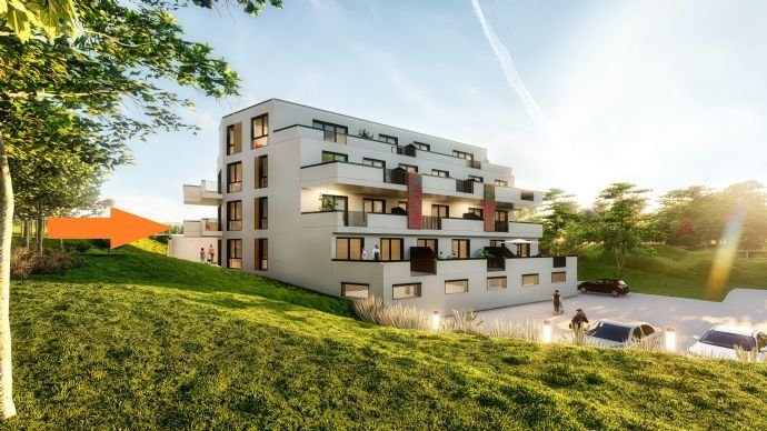 VISIO4ZEHN: Repräsentatives Wohnen in Schweich-Issel + WE05 mit 2 Zimmern, 73,01 m² Wfl. und Balkon + KfW-55-EE, Aufzug und Tiefgarage
