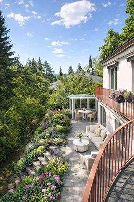 Digitale Visualisierung -Terrasse, Balkon