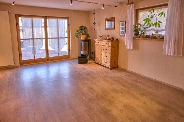 Wohnzimmer mit Terrassenzugang Einliegerwohnung