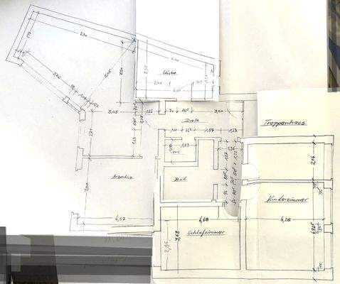 bemaßter Grundriss Gartenwohnung