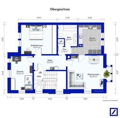 Grundriss Obergeschoss