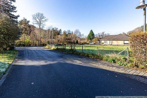 Blick zur Zufahrtsstraße