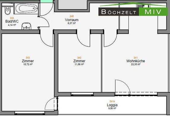 Grundriss (Raumaufteilung verändert)