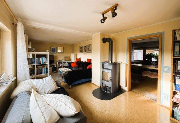 Wohnzimmer mit Schwedenofen
