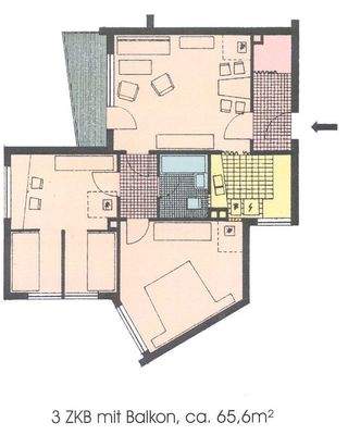 Grundriss der Wohnung