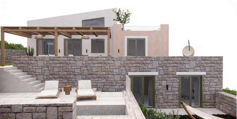 Kreta, Kirianna: Neubau-Projekt! Villa mit Pool und Meerblick in kleiner Anlage zu verkaufen