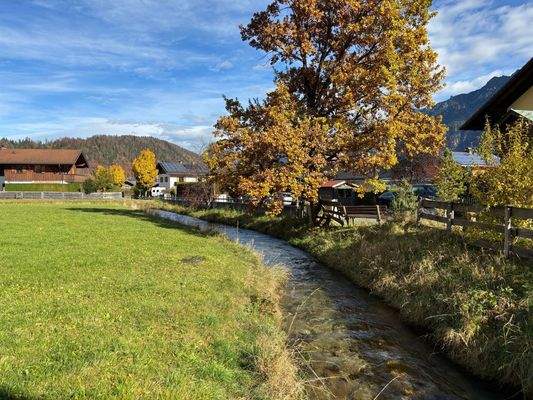 Der Bachlauf vor dem Haus