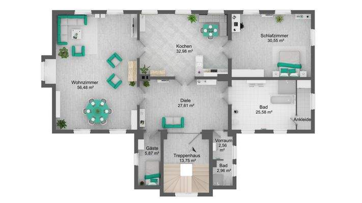 1. Obergeschoss Grundriss