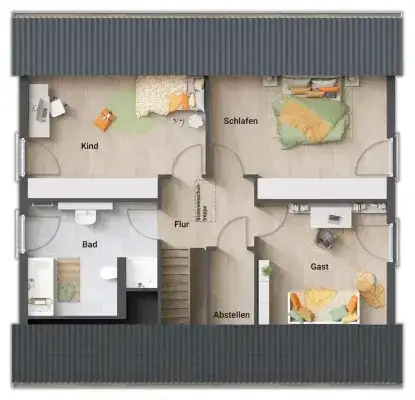 Einfamilienhaus Mitwachshaus-Flair 148 Grundriss D