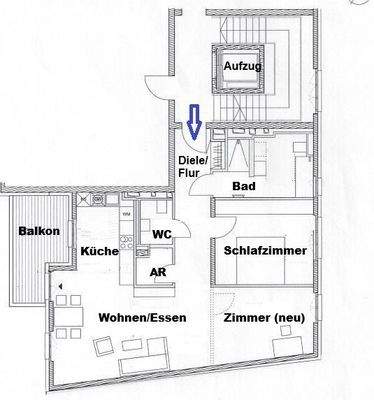 Grundriss 3-Zimmer