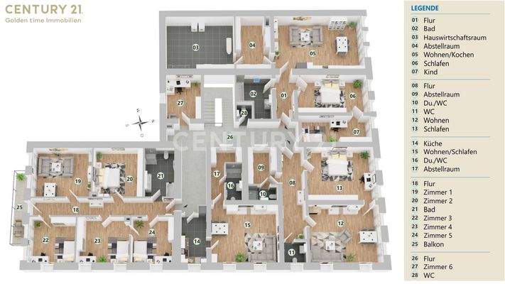 Bahnhofstr. 6-8, Obergeschoss