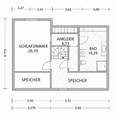 Grundriss Dachgeschoss Muster