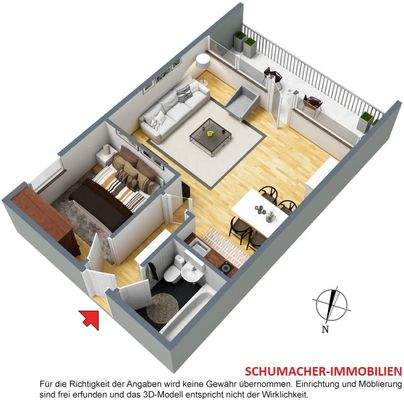Grundriss des Apartments