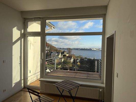 Wohnzimmer/ Elbblick