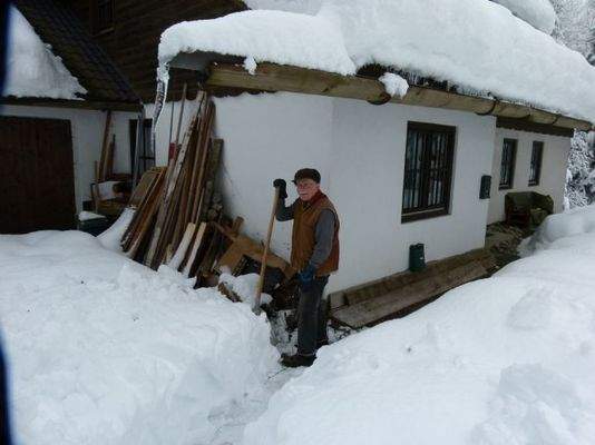 Hauptgang mit dem Schnee