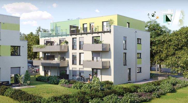 Moderne Eigentumswohnung mit sonniger Dachterrasse