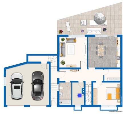 Grundriss / Skizze EG - Alternativ