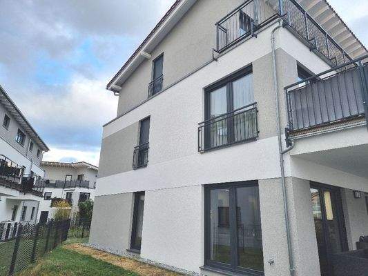 Seitenansicht des Hauses