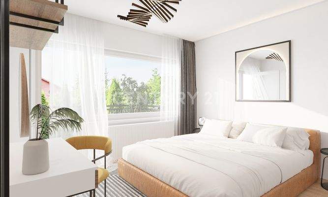 Schlafzimmer mit Balkon- später