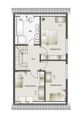 Obergeschoss (schematisch dargestellt)