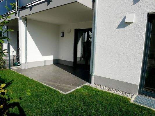 terrasse vom garten aus