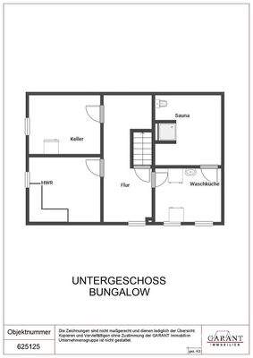 Grundriss Untergeschoss Bungalow