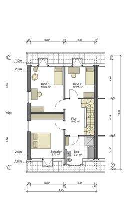Grundriss Obergeschoss