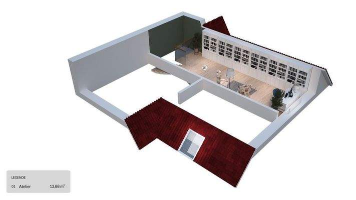 Visualisierung Wohnung 5 Atelier