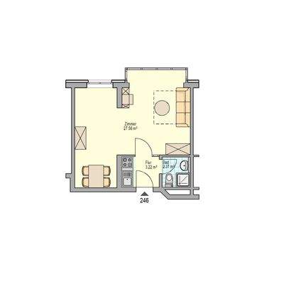 Grundriss der Wohnung