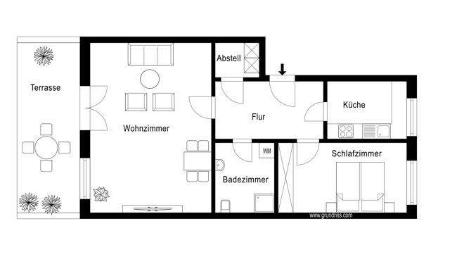 Grundriss Wohnung 8