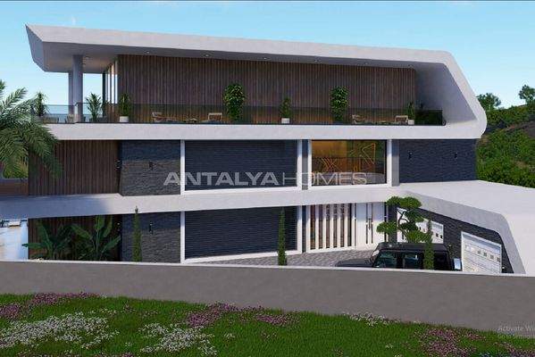 Detached Sea and Castle View House in Alanya Antalya