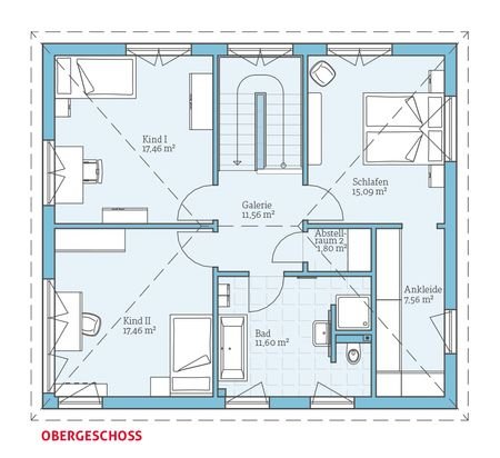 Grundriss Obergeschoss