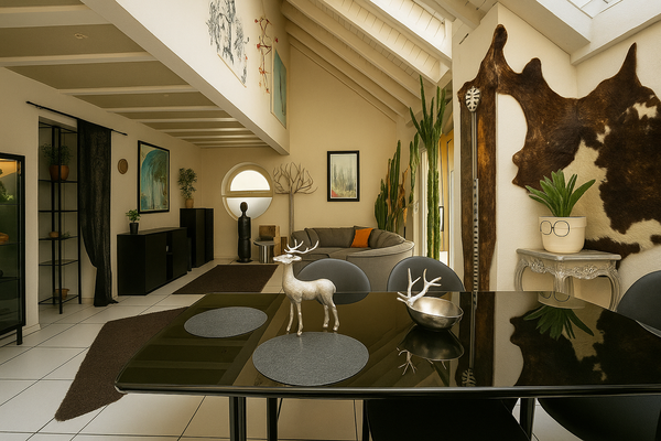 Ess Wohnzimmer mit Balkon