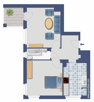Visualisierter Grundriss